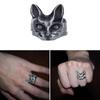 Pack of 3 Unisex Engagement Jewelry Hairless Cats Rings Set Unique Finger Rings Set Alloy Texture Perfect for Woman Man