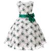 2026 Girls' Embroidered Princess Dress with Lace Trim - Formal Christmas Party Outfit