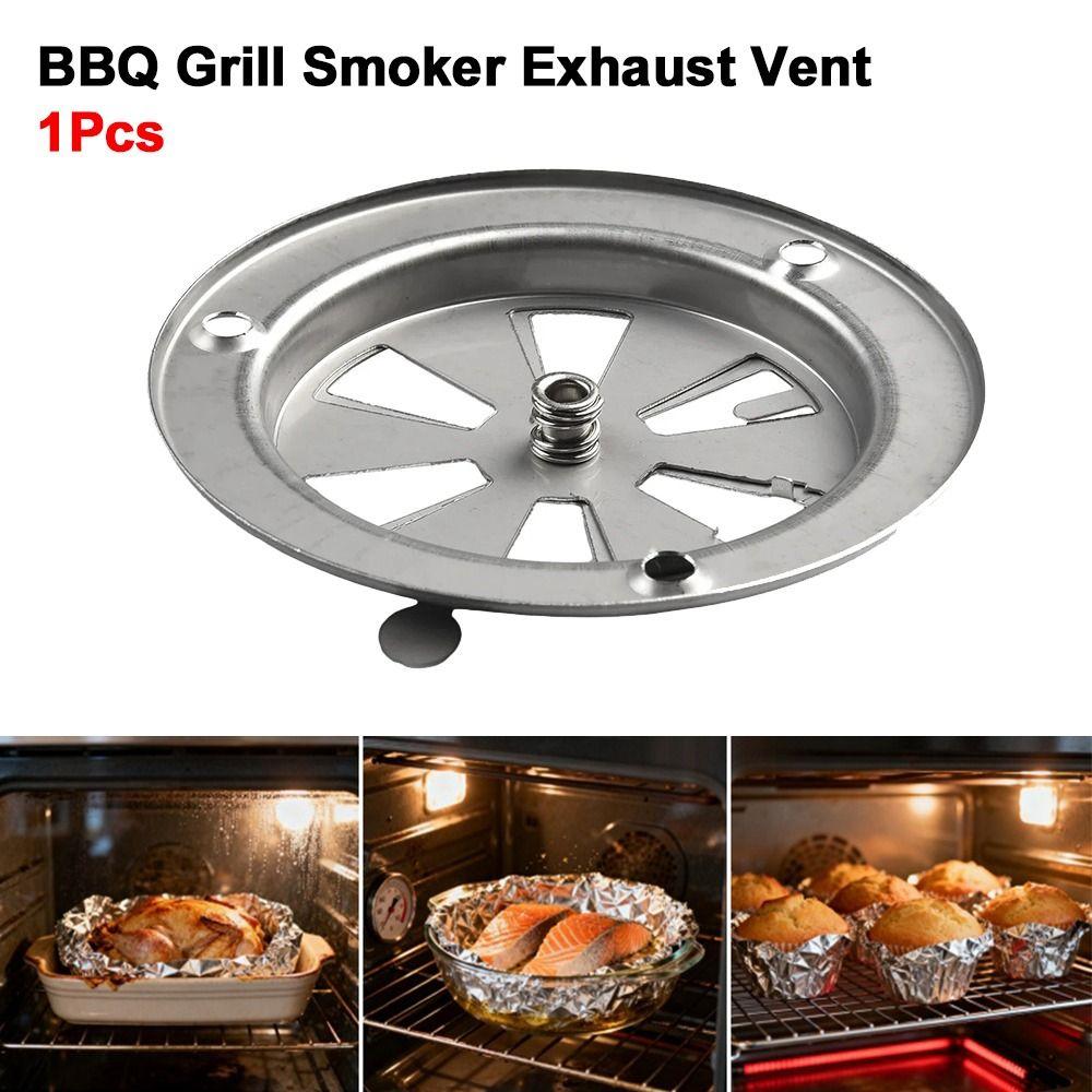 1Pcs Adjustable Vent Hole BBQ Grill Exhaust Vent Silver Air Control Valve  for Oven Test Chamber