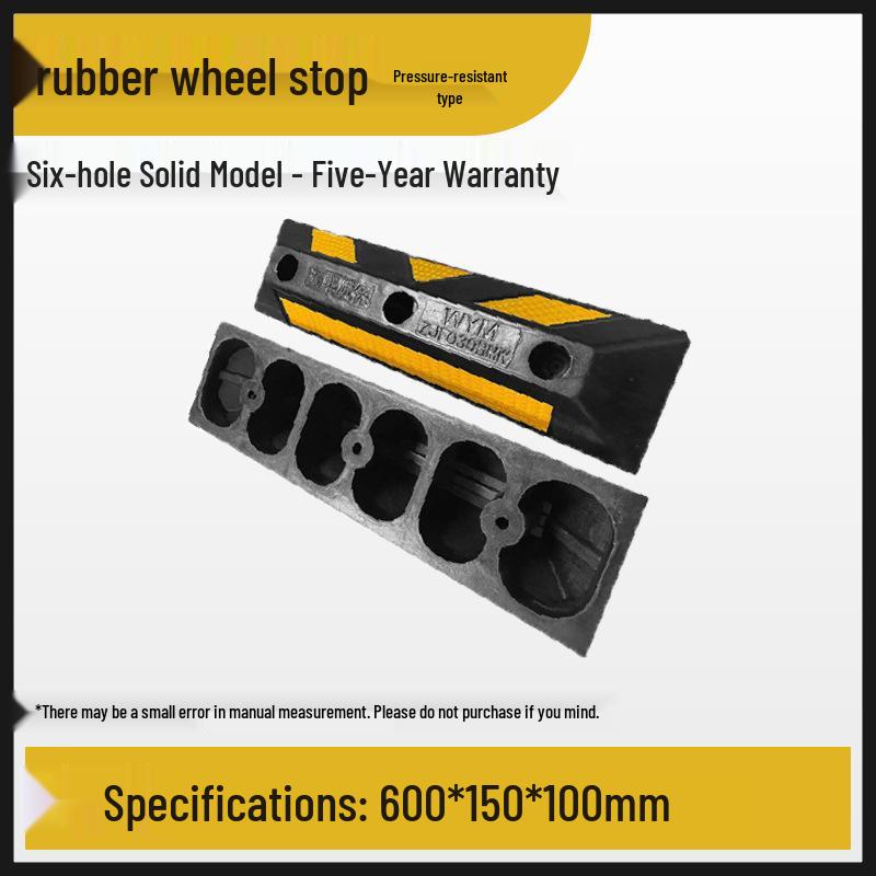 Thickened Rubber Wheel Stopper: Parking Position Limiter & Reversing Block