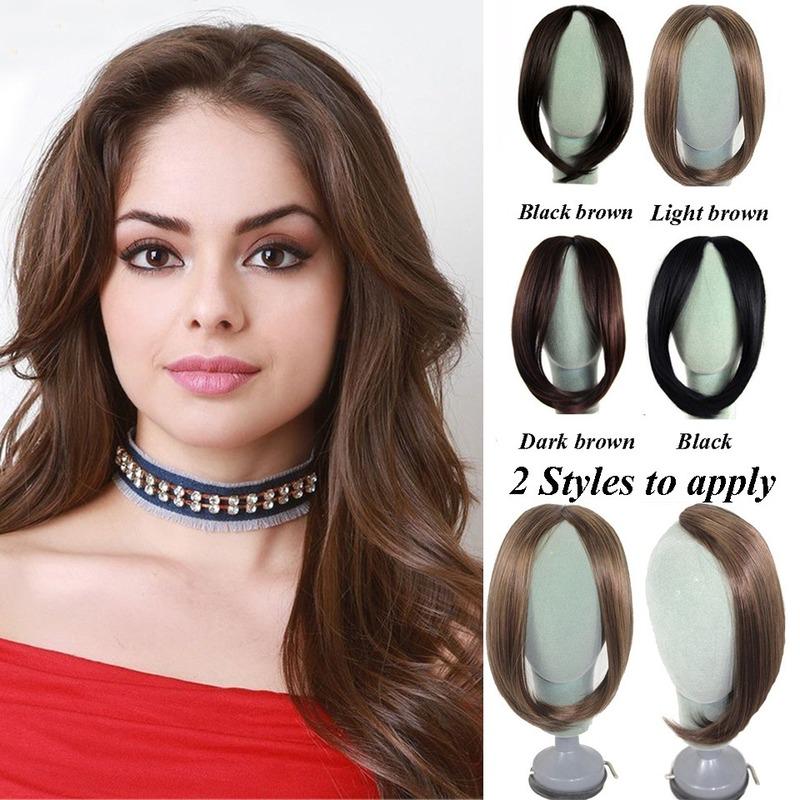 Cheap Long Clip In on Front Hair Bang Side Fringe Hair Extension Real