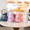 900Ml Children'S Insulated Cup Big Belly Cup Stainless Steel Thermos Portable Straw Kettle Cartoon Vacuum Flask Water Bottle