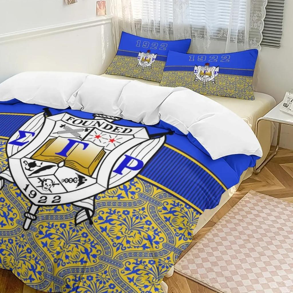 Sigma Gamma Rho SGR Bedding Set Boys Girls Twin Queen Size Duvet Cover Pillowcase Bed Kids Adult Fashion Home Textileextile