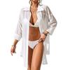 Überwurf-Strickjacke Damen Sonnenschutz Strand-Überwürfe Leichte Badeanzug-Überwürfe für den Urlaub Lässige Strandkleider Modische Bademode