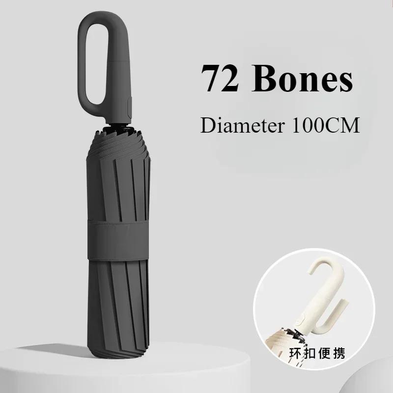 72 Bone Windproof Umbrella Reinforced Automatic Folding Large Size Sun Uv Protection Anti-Storm Travel Parasol
