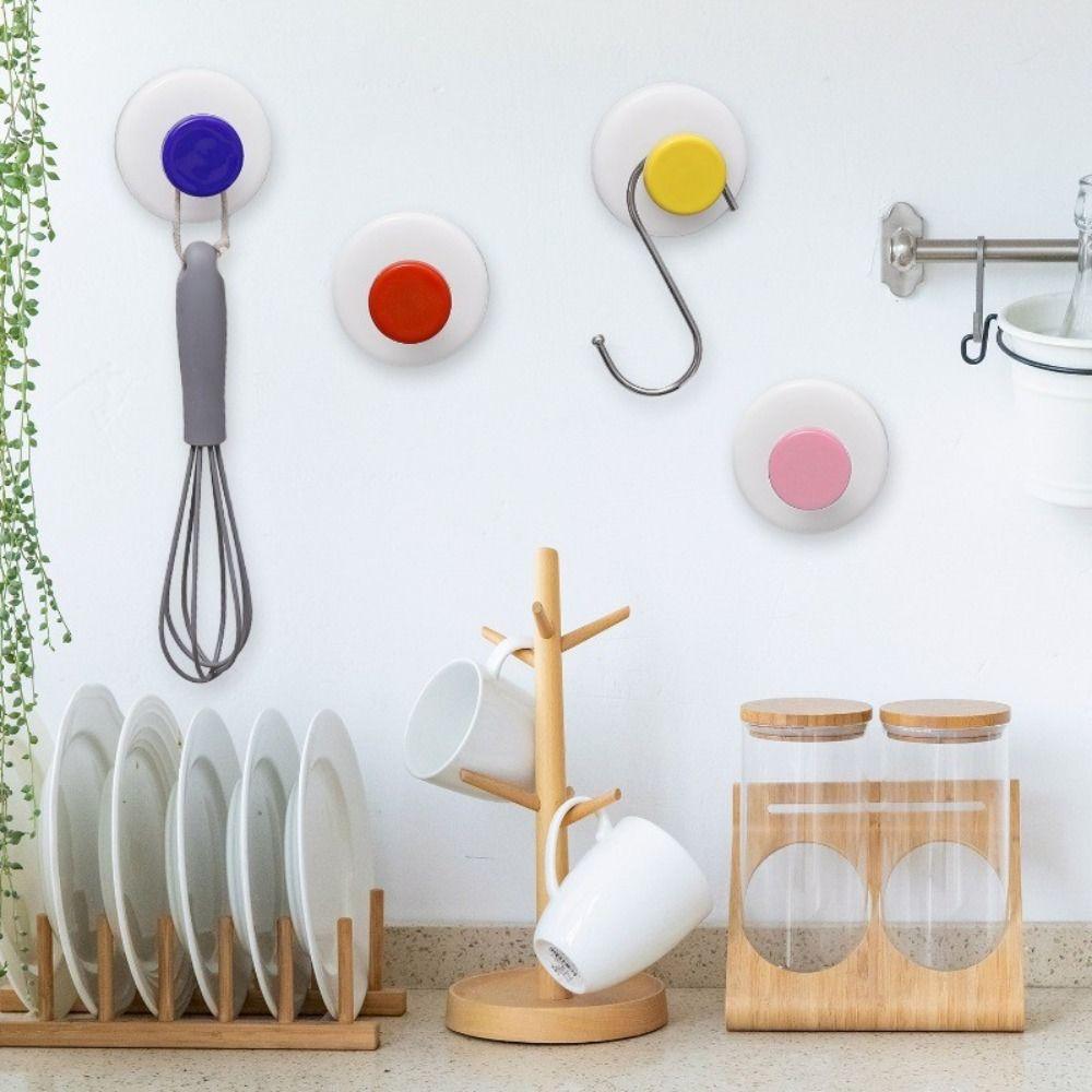 1/2Pcs Punch-Free Suction Cup Hook Wall Mount Heavy Duty Dopamine Adhesive Hooks Reusable Home Storage Accessories Hanger Hooks
