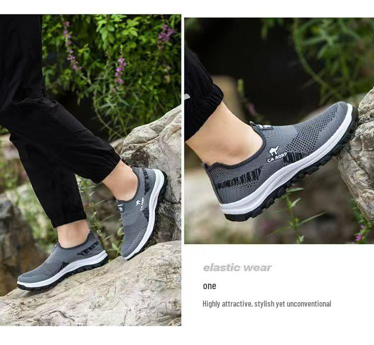 2025 Summer Men's Breathable Mesh Slip-Resistant Casual Walking Shoes