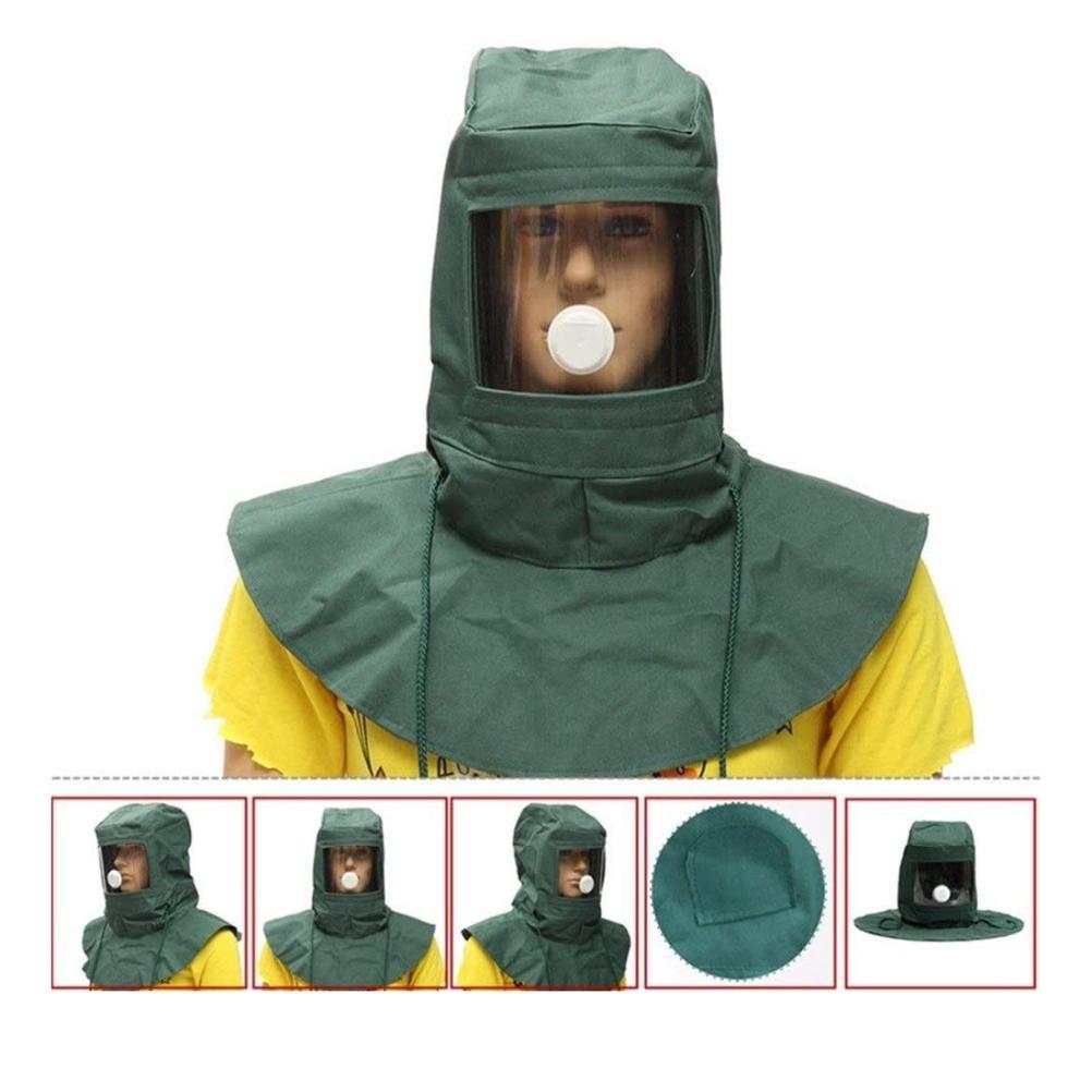 Sand Blasting Hood Cap Canvas Shawl Sandblaster Protective Face Cover Antidust Hood for Spraying