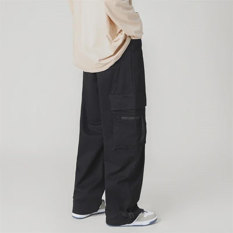 Salopetă unisex roșie retro street hip-hop cu picior lat