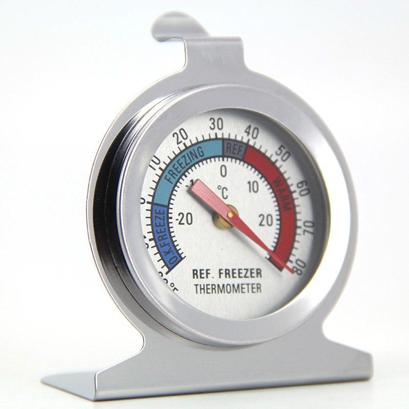 Mini Fridge Thermometer Temperature Sensor DIAL High Accuracy Refrigerator Freezer 0 To  -20 To 20°C For Home Stainless Steel