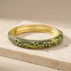 Elegant Enamel Bracelet Zinc Zinc Zinc Alloy Retro Court Floral Bangle Vintage Traditional Jewelry  Fashion