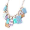 NOA [K0187] - Collier Créateur 'Bora Bora' turquoise mauve