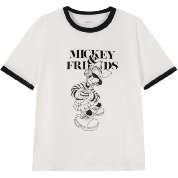 

Li Ning X Disney Футболка с принтом букв, дышащая, универсальная, свободного кроя, с коротким рукавом, женские топы AHSV804-1 S