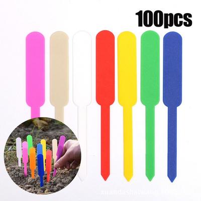 100pcs Plant Classification Plastic Tags Plug In Nursery Markers Waterproof Flower Pots Sign