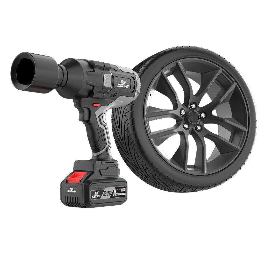 NANWEI Brushless Impact Electric Wrench, Lithium Battery 600N High Torque 5.0Ah/7.5Ah, Electric Lifting Tower Wrench, Cordless Screwdriver