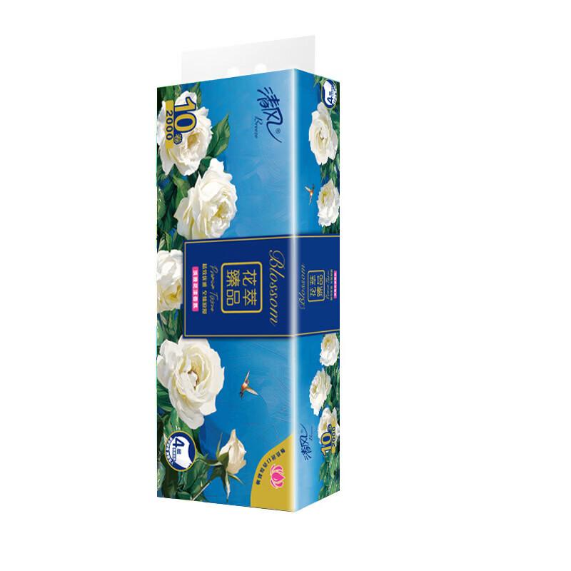 Lilang 4-Ply Floral Tissue Paper, 10 Rolls
