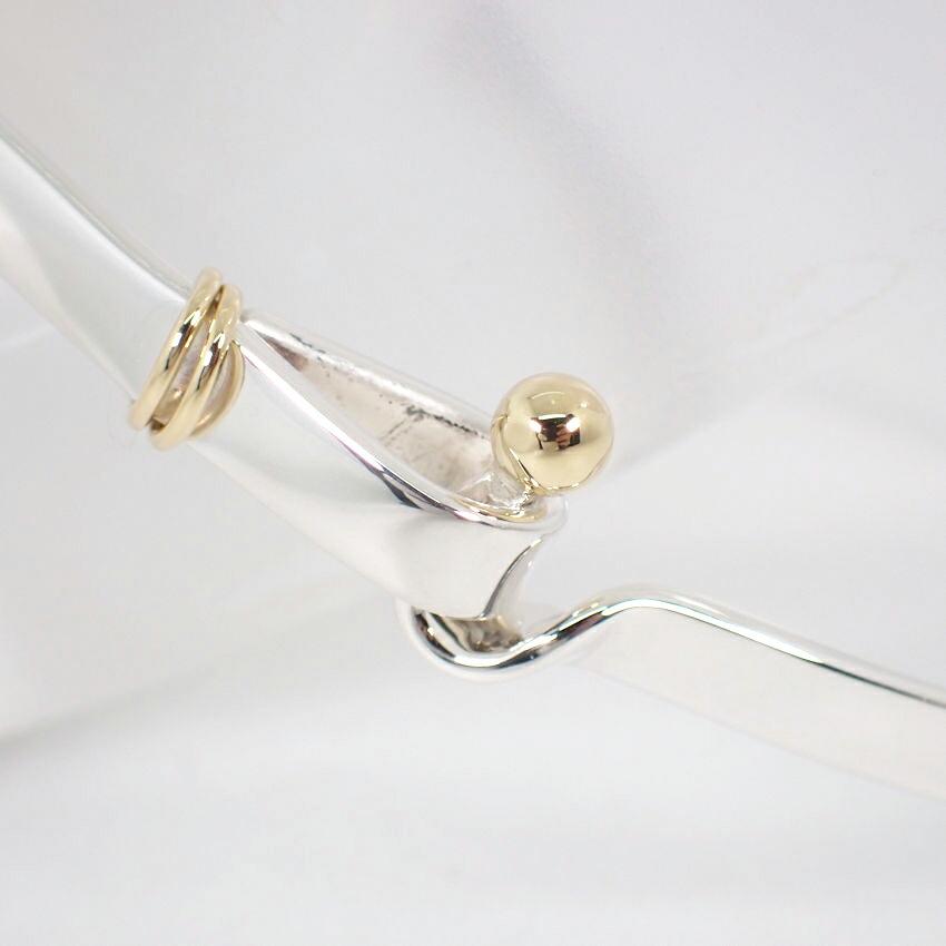 [Pre-owned] TIFFANY 925/750 Hook & Eye Bangle/j64-5