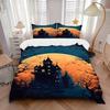 3pcs Bedding Set Castle Moon Includes 1 Comforter + 2 Pillowcases, Without Pillow Inserts, Soft Comfortable, Lightweight Breathable, Printed