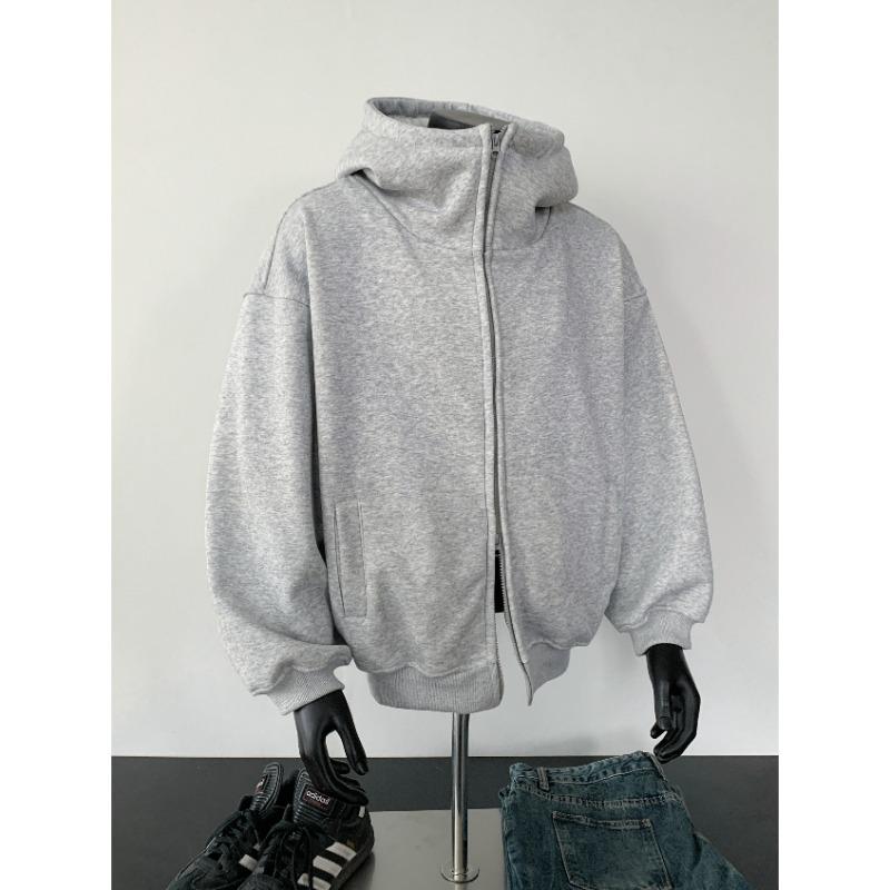 Herrhöst/Vår Trendig Huvtröja med Dragkedja - Lös Casual Ytterplagg