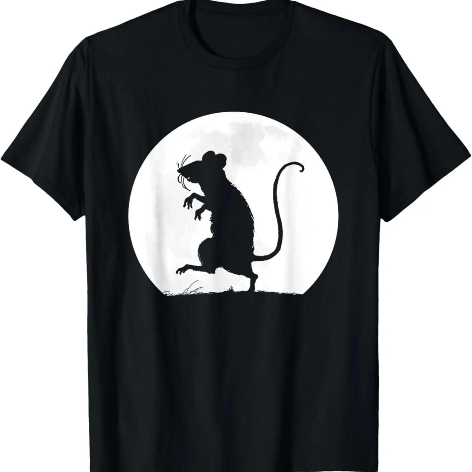 The rat and the full moon - Awesome Tee Shirt S чёрный