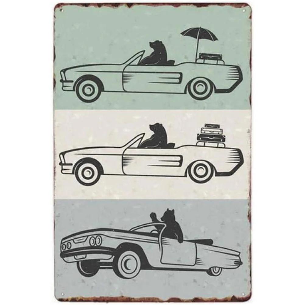 Car Motorcycle Racing Metal Tin Signs Mustang Poster Plate Wall Decor for Bars Game Room Man Cave Cafe Club Retro Posters Plaque