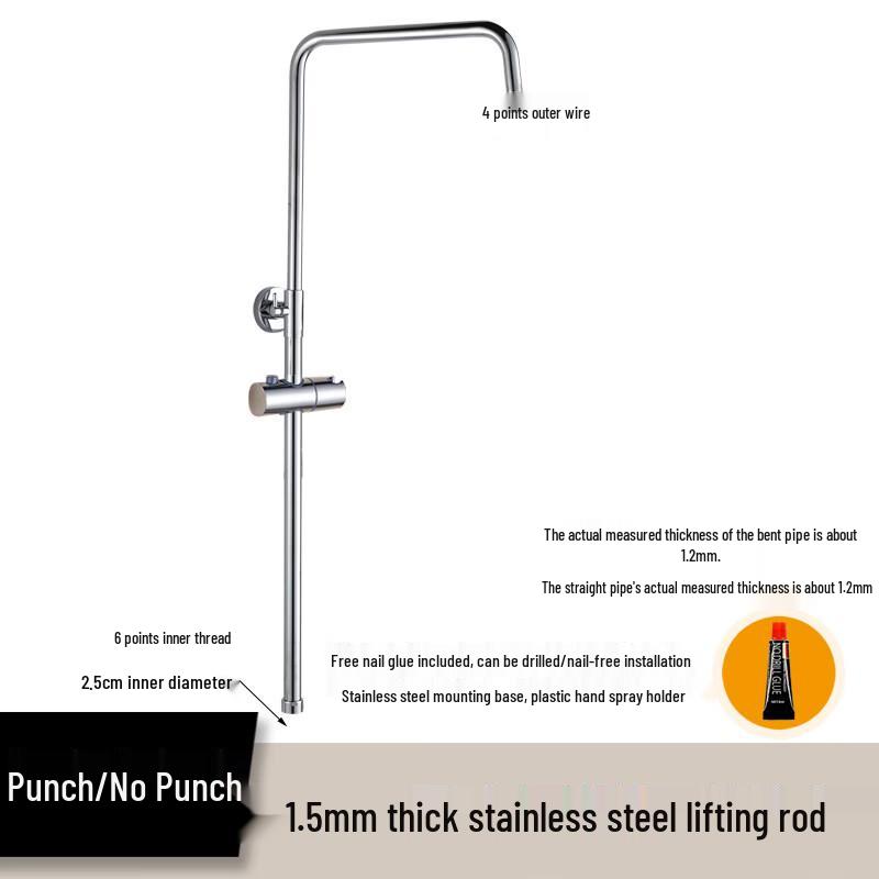 LANGZHIWEN Stainless Steel Shower Riser Rail
