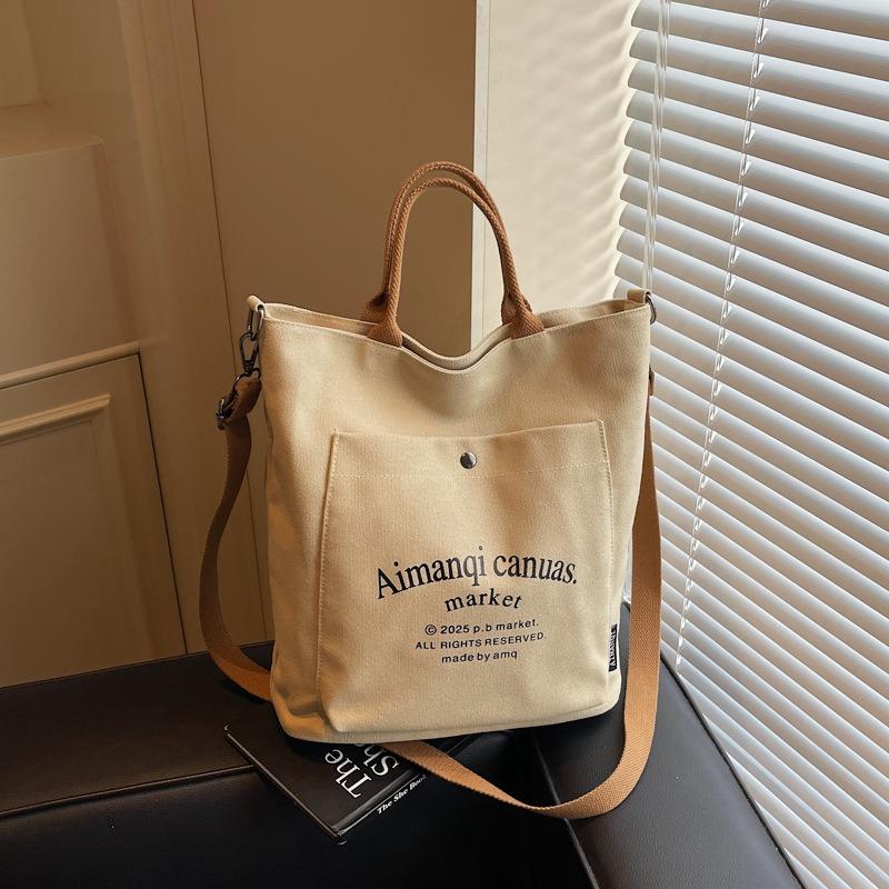 Large Capacity Bag Women's New Fashion Shoulder Women's Bag Canvas Versatile Tote Bag Class Commuter Bag