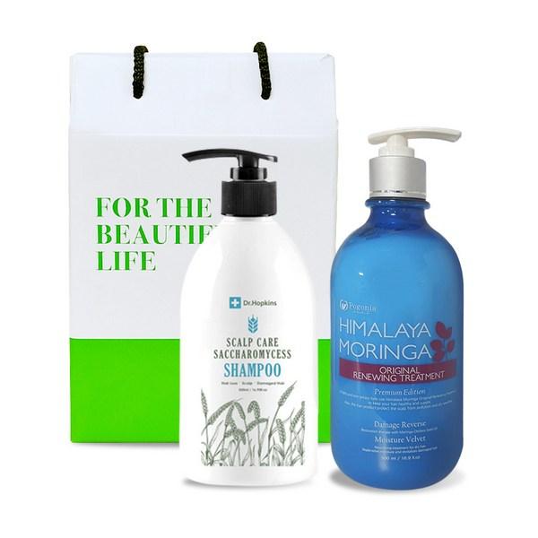 

Доктор. Hopkins Шампунь 500мл + Pogonia Moringa Renewing Treatment 500мл Подарочный набор, 1 комплект, Набор популярной корейской косметики