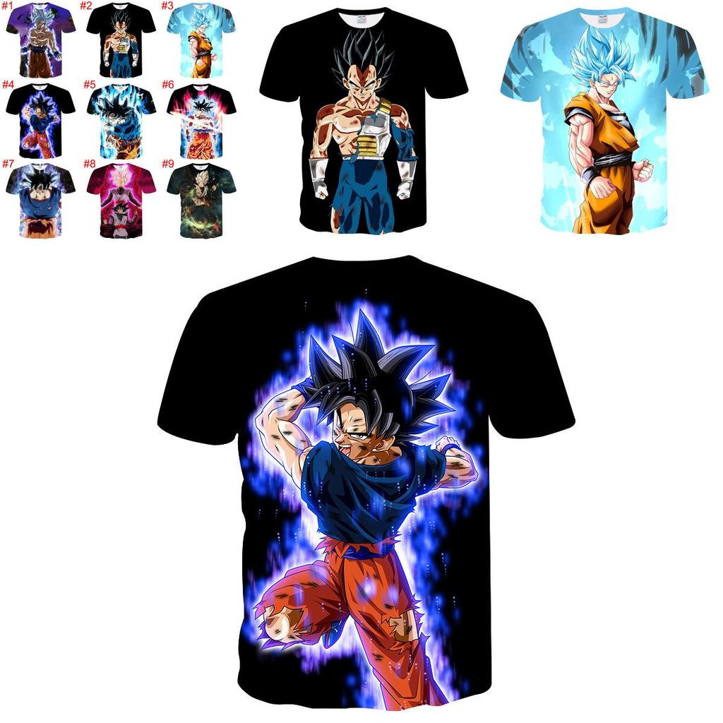 3d Mens Womens Print Dragon Ball Z Vegeta Goku Tshirts Casual Tees Shirts Anime