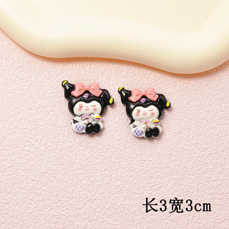 30/200PCS Sanrio Animal Cartoon DIY Resin Accessories Headbands Hair Clips Cup Stickers Resin Material
