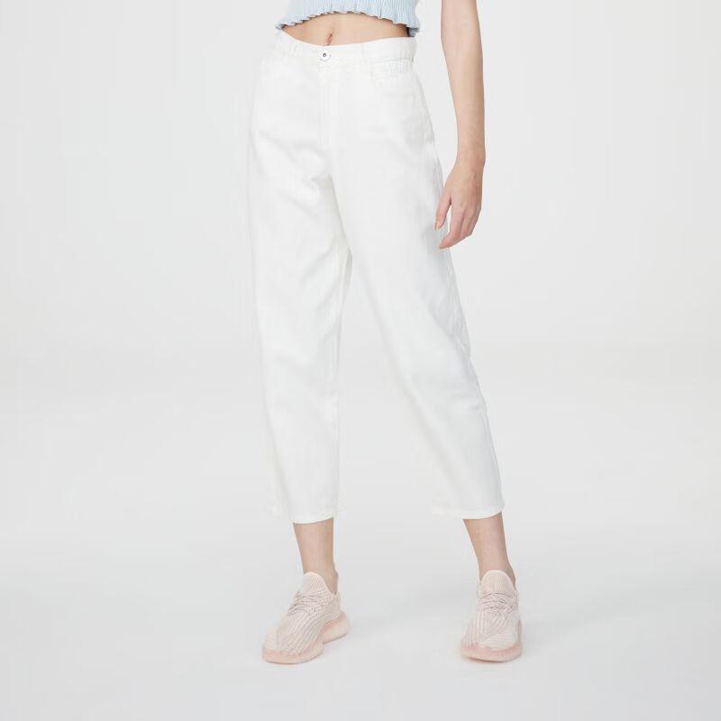 VITABERRY Women's Casual Paper Bag Cropped Denim Jeans