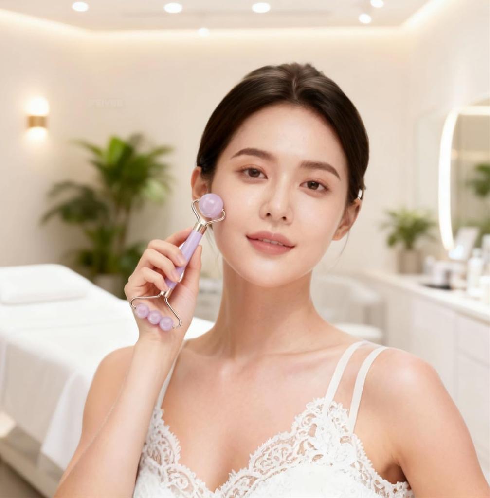 Facial Massage Natural Massage Tool for Face and for Beautiful Slimming Cellulite Wrinkle Swelling Face Body Massage Christmas Party Gift Roller,