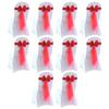 10Pcs Bow Elastic Chair Sashes Cover Bands For Wedding Party Hotel Decorations Wedding Party Event 24*6 Cm/9.45*2.36 Inch