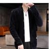 Mink Fleece Wool Clothes Men's Thickened Zippered Cashmere Knitwear Cardigan Coat Autumn and Winter Fashion Youth