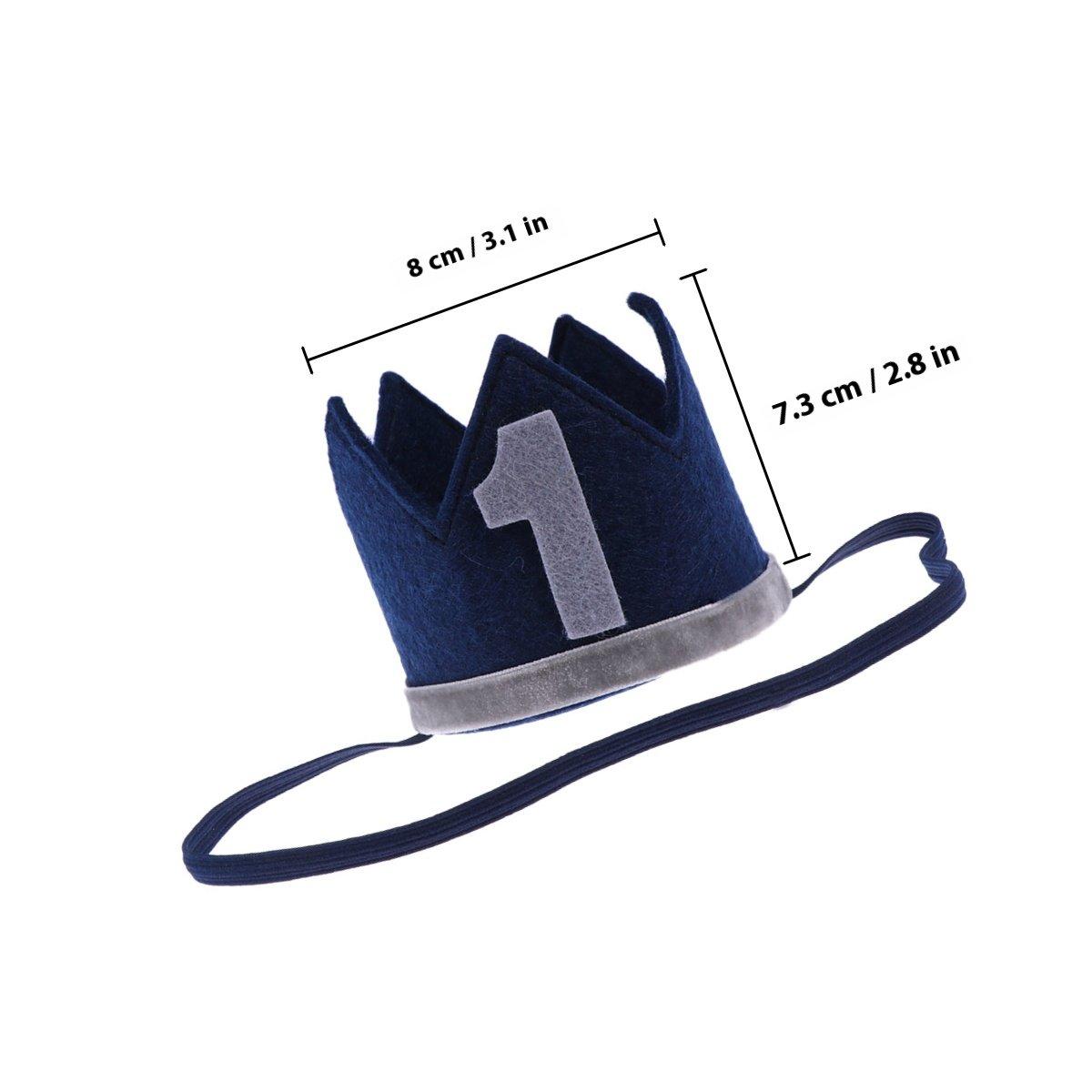 Crown Hairband Birthday Crown Hat Dark Blue Perfect Party Hat Adorable Princess Prince Headpiece Festive Photo синий