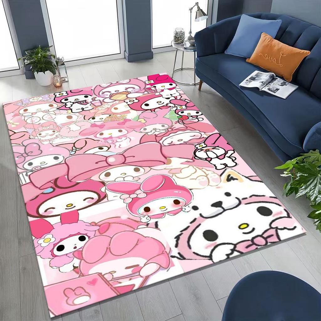 27 Style Cute My Melody Sanrio Rug for Bedroom Living Room Sofa Home Doormat Decor, Large Kids Play Non-slip Floor Mat Gift