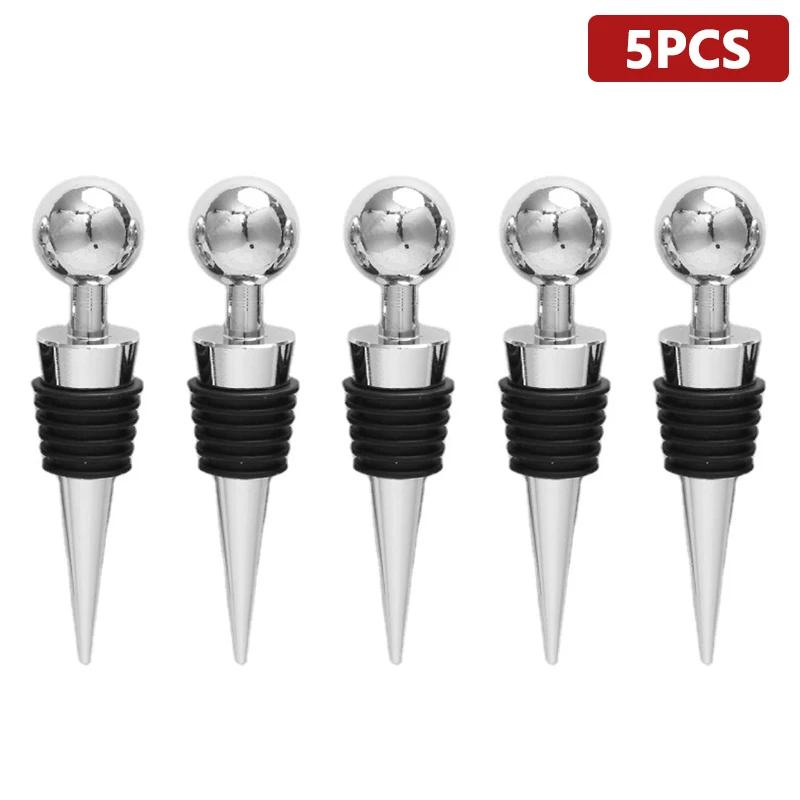 1/5/12pcs Plastic Bottle Stopper Wine Storage Twist Cap Plug Reusable Vacuum Sealed Bottle Cap Champagne Stopper Gifts Bar Tool