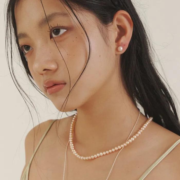 Pure Pink Pearl Earrings