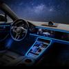 USB Car Interior Strips Lights Multicolor LED Fiber  Lighting set Simple Installation for Dashboard & Console