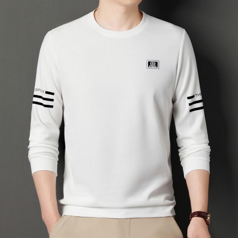 Весна и осень Новый стиль Круглый вырез Длинный рукав Футболка Нижняя рубашка Свободная — фото 5