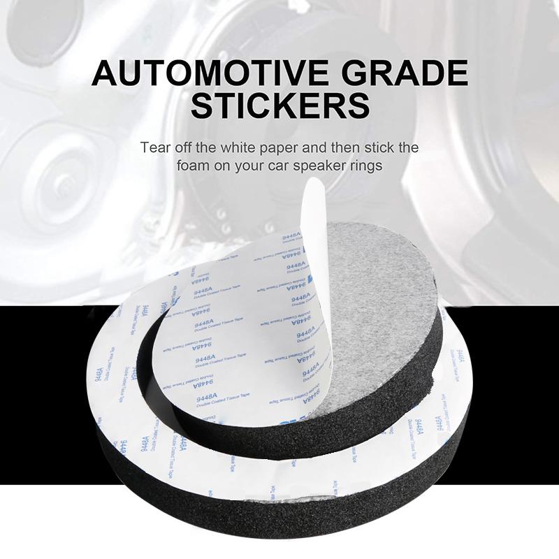 4Pcs 6.5 Inch Car Universal Speaker Ring Soundproof Cotton, Enhance The Sound Effect