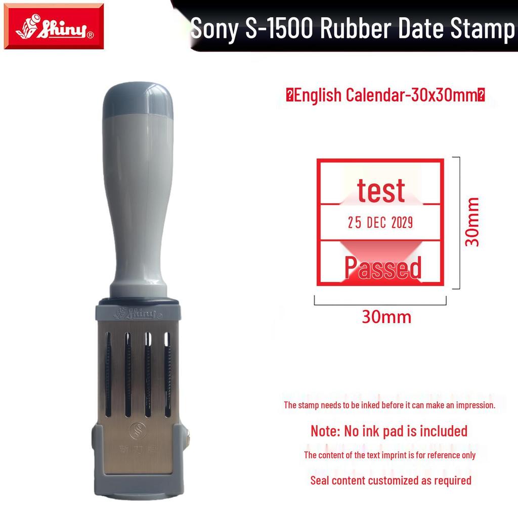 Adjustable Date & Custom Name Rubber Stamp - Shiny Dial, Personalized & Handmade Engraving