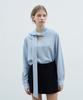 VEM.VER Long Sleeve Tie Blouse_Sky Blue