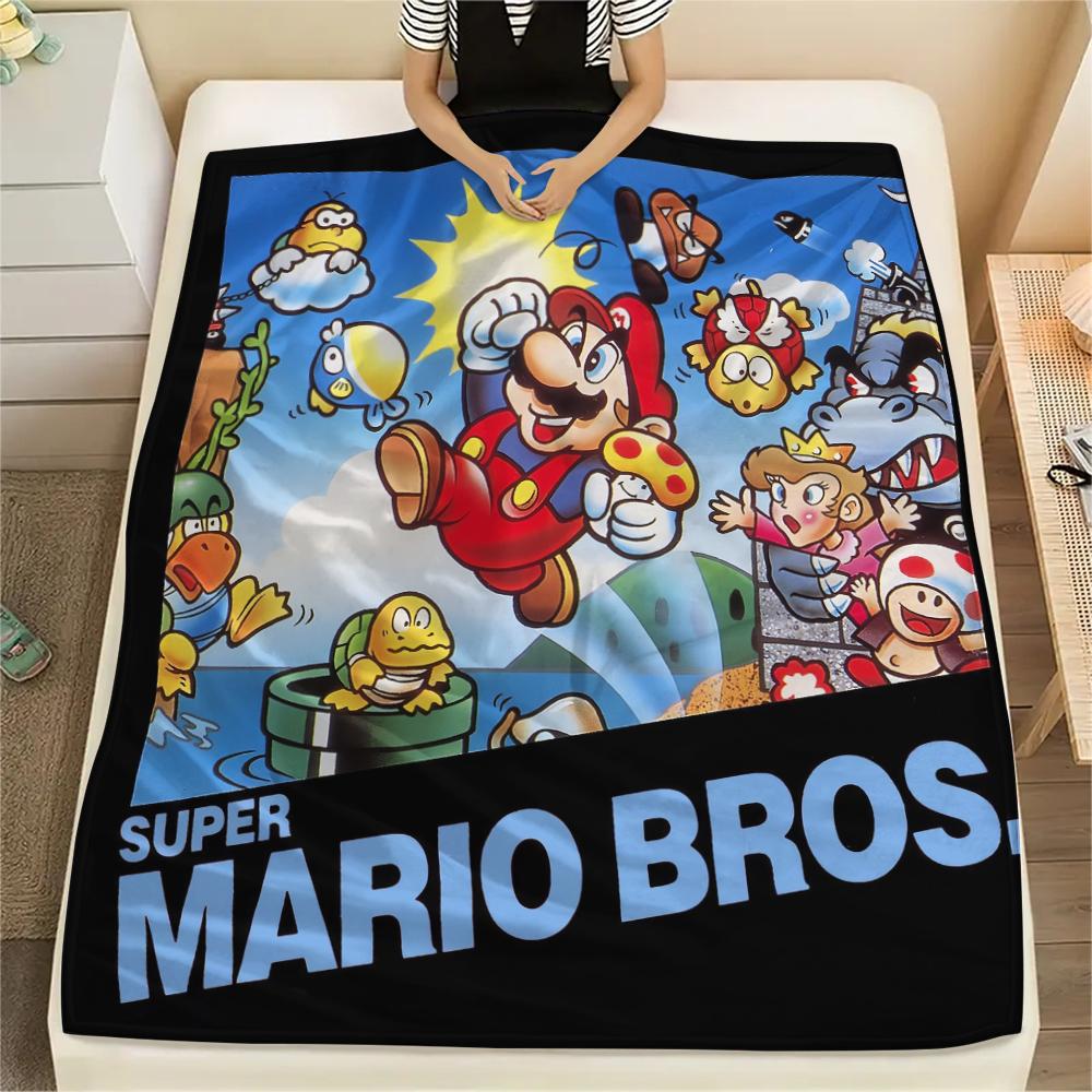 Mario Starry Explorer Theme Blanket, Mario Fan Soft Throw, Perfect Gift.chl 75x90cm