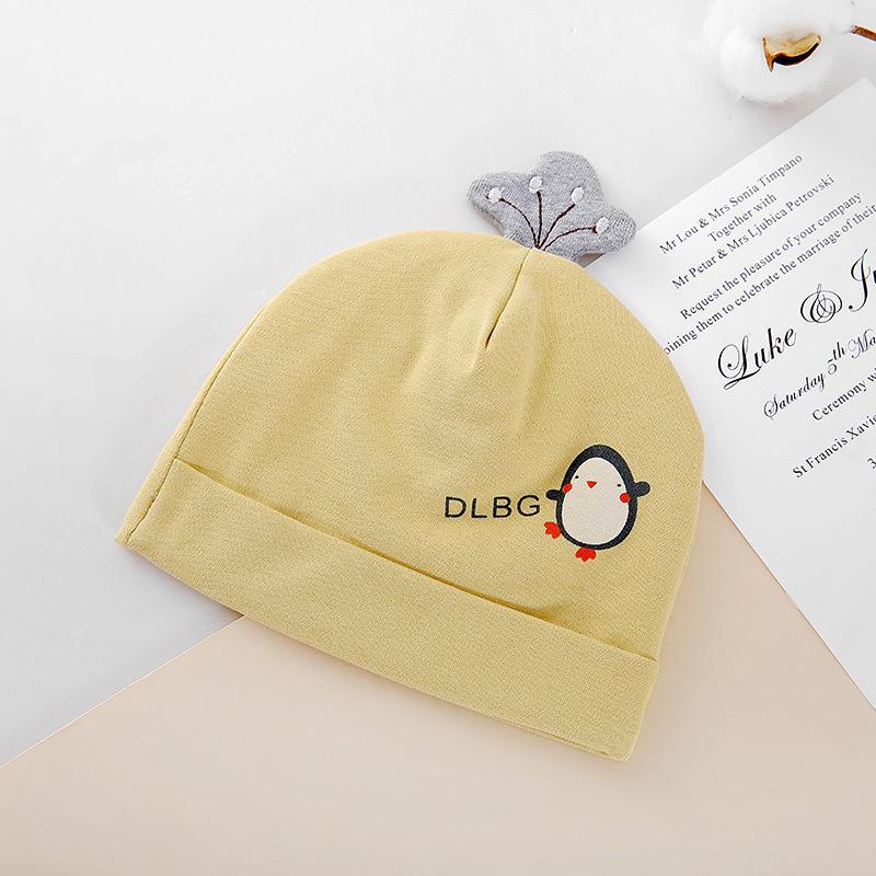 

2024 Autumn/Winter Baby Korean Windproof Penguin Cotton Pullover Hat for Kids - Warm, Cute, Ear-Protected. жёлтый