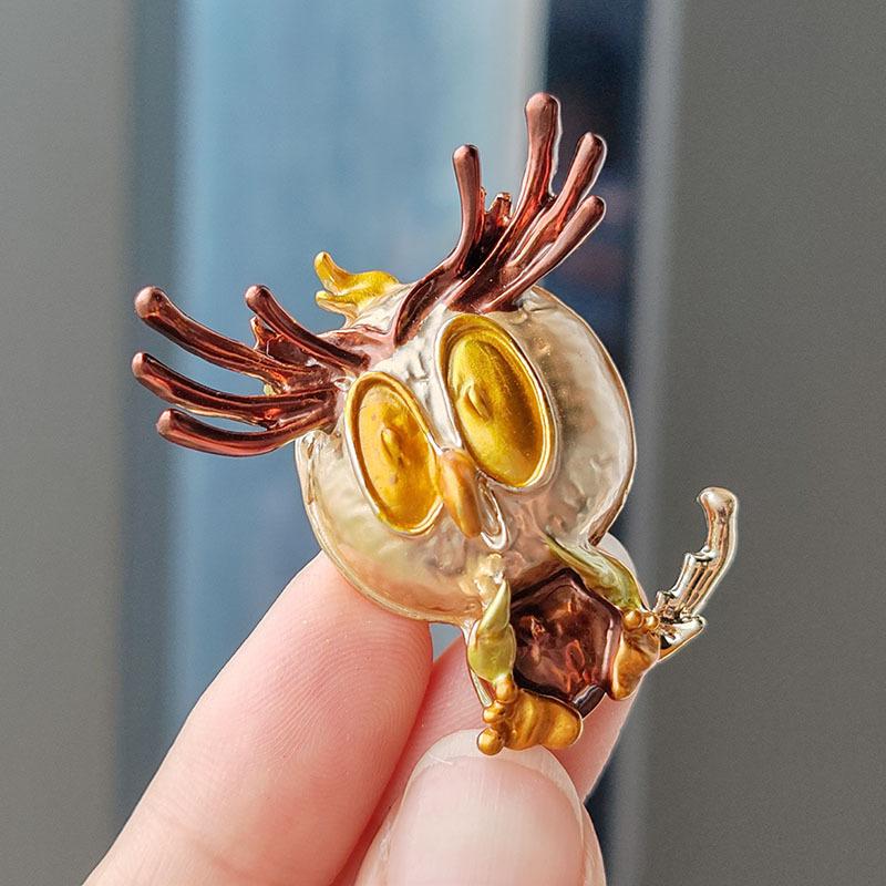 Owl Angry Birds Cartoon Dripping Oil Pin High-end Coat Cute Brooch