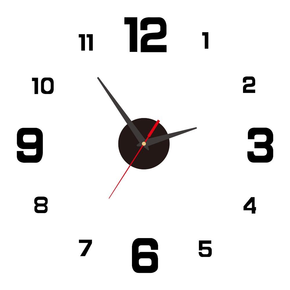 Kreative rahmenlose Wanduhr Wandmechanismus DIY Nachtlicht Zeiger Aufkleber Wanddekoration Haus Stille Uhr Wohnzimmer Büro