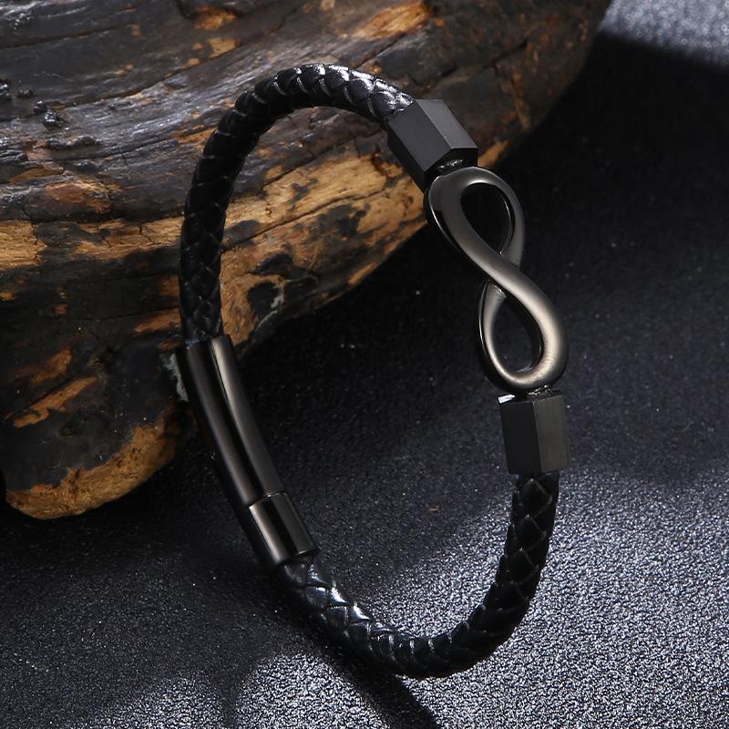 2026 Europe, America, Versatile Fashion Infinite 8-character Bracelet, Men's Jewelry
