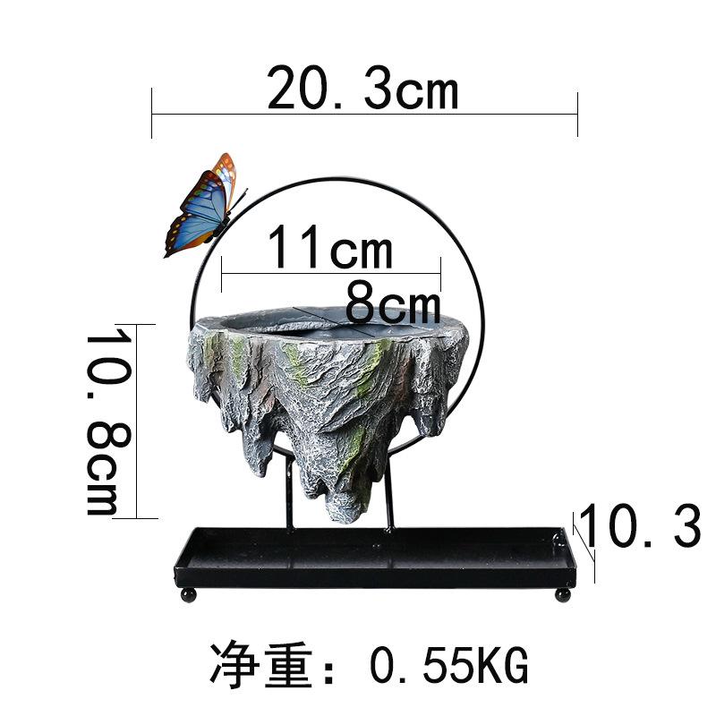 Personalized Retro Creative Suspended Wrought Iron Flower Pot Indoor Succulent June Xuewen Bamboo Potted Landscape