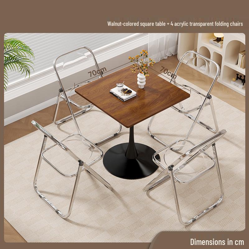 Compact Round Table: Ideal for Balcony, Living Room, or Business Meetings